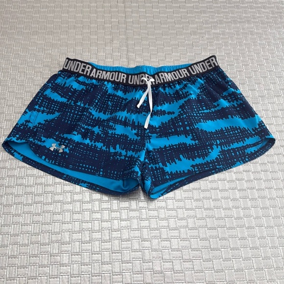 Under Armour Pants - Under ARMOUR athletic blue print shorts size large